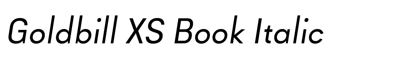 Goldbill XS Book Italic